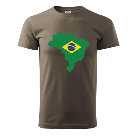 Brazília vlajka v mape