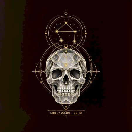 Váhy Astrologická geometrická lebka