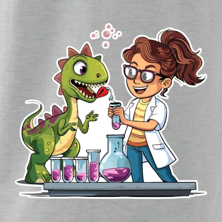 Chemik a dinosaurus - dievča