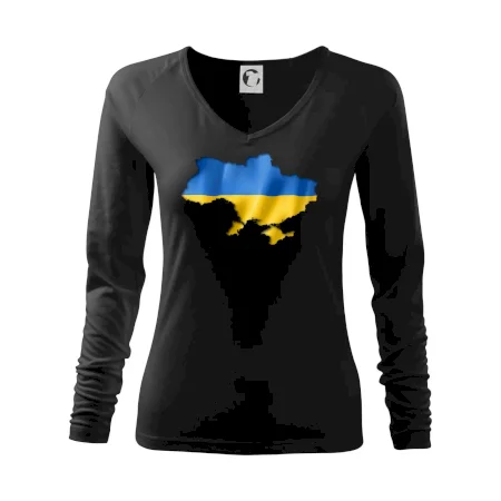Ukrajina vlajka mapa