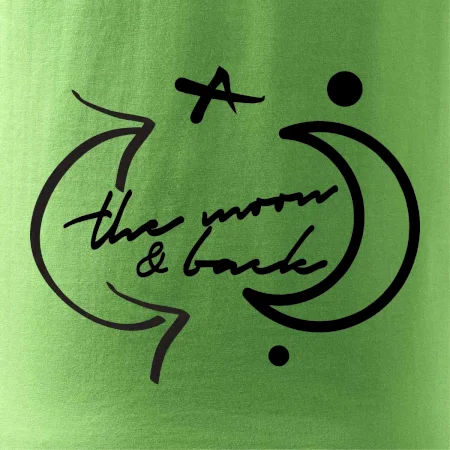 The moon and back