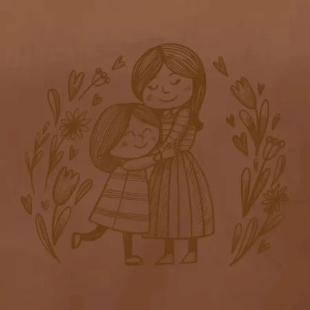 Matka a dcéra v objatí