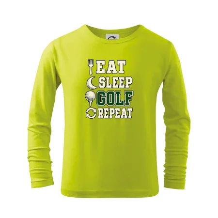 Eat sleep golf repeat typografie