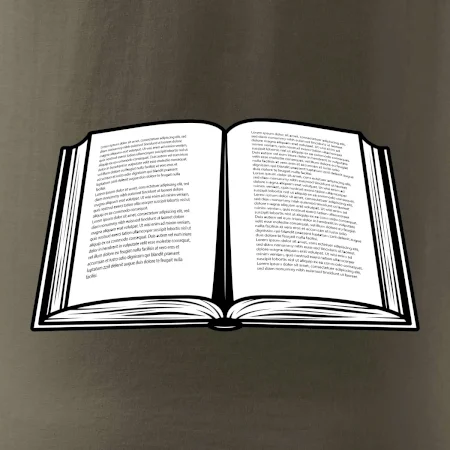 Kniha čiernobiela otvorená s textom