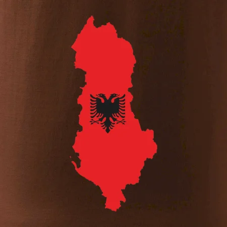 Albánsko mapa a znak