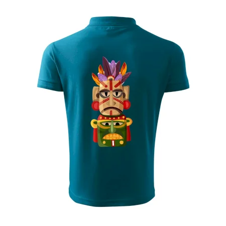 Mayová maska s perím