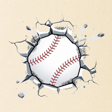 Baseball lopta v triku