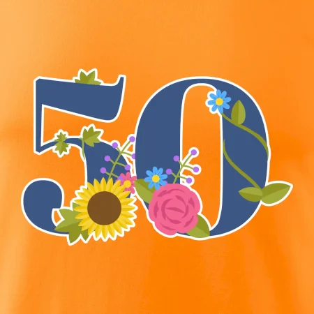 Kvetinové číslo kreslené - 50