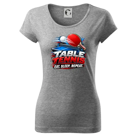 Stolní tenis pálka a míček eat sleep repeat
