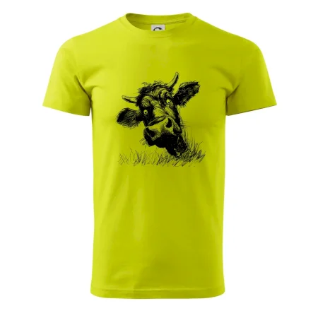 Čiernobiela karikatúra čierna krava hlava