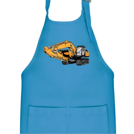 Žltý bager z boku