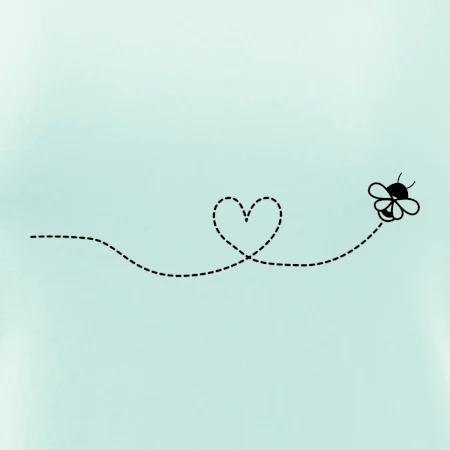 Dráha letu včely - srdce