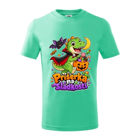 Príšerka na sladkosti - dinosaurus s tekvicou