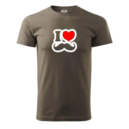i love mustache - obrys