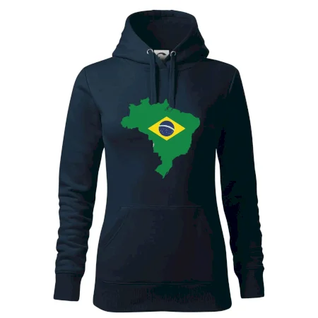 Brazília vlajka v mape