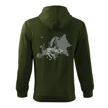 Mapa Európy - srdce v Ukrajine
