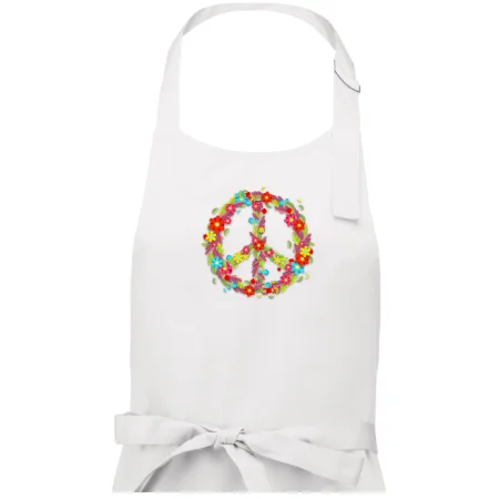Peace symbol červené kvety