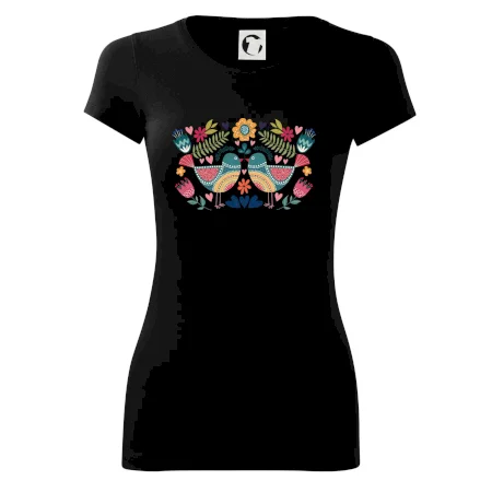 Folklór - dva farebné vtáčiky