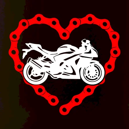 Moto srdce reťaz - cestná