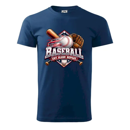 Baseballová pálka s rukavicou eat sleep repeat