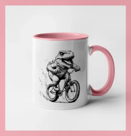 Naštvaný Dinosaurus na bicykli
