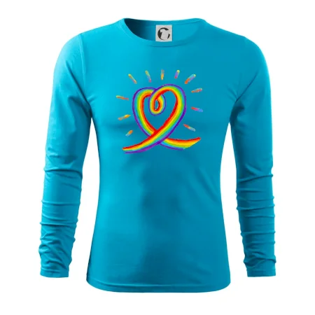 Srdce pride dúha kreslená