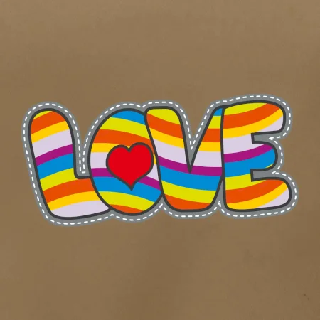 Love nápis dúhový