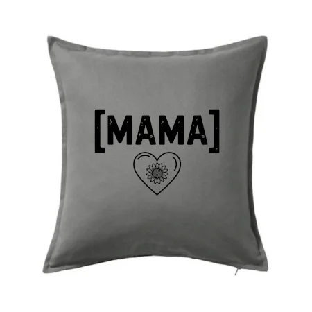 Mama nápis a srdce a slnečnice