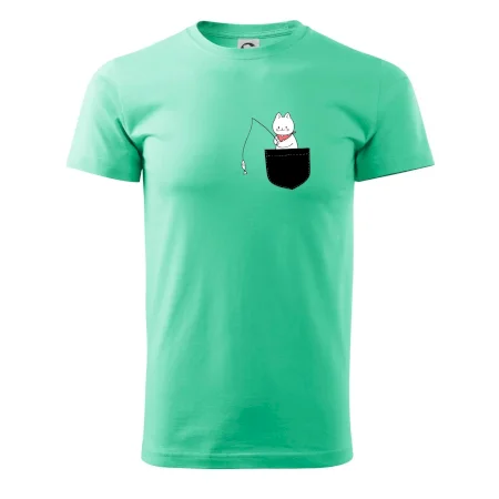 Mačka s rybou vo vrecku