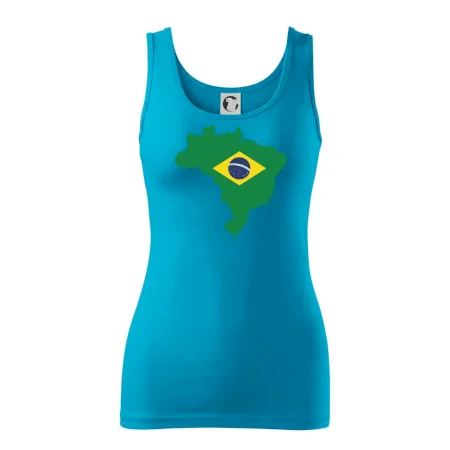 Brazília vlajka v mape