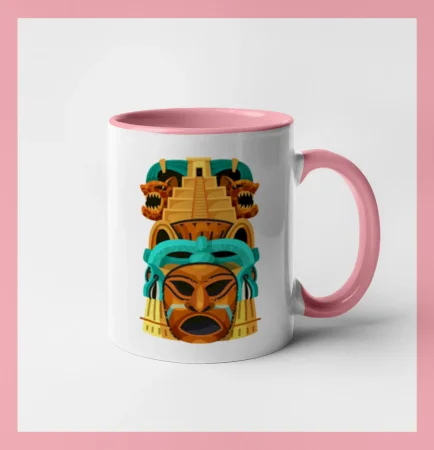 Mayová maska s pyramídou