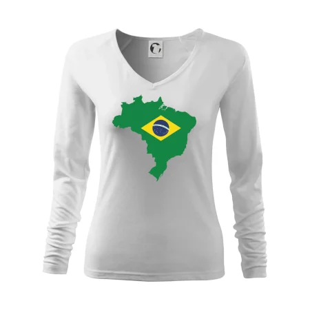 Brazília vlajka v mape