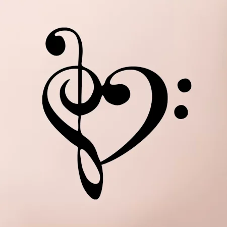 Husľový kľúč srdce