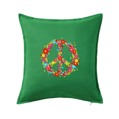 Peace symbol červené kvety