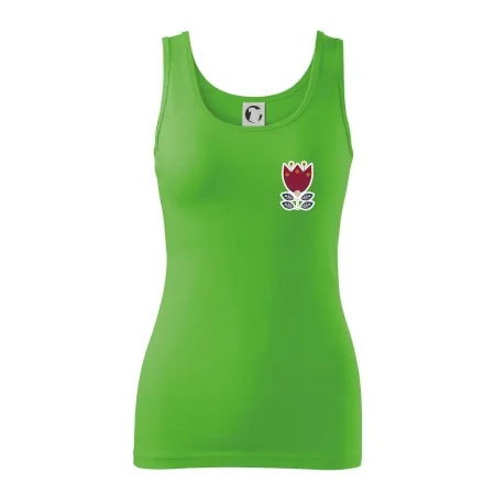 Folklór na prsníku kvetina štvorlistá