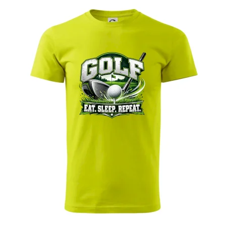 Golfová palica s loptičkou eat sleep repeat
