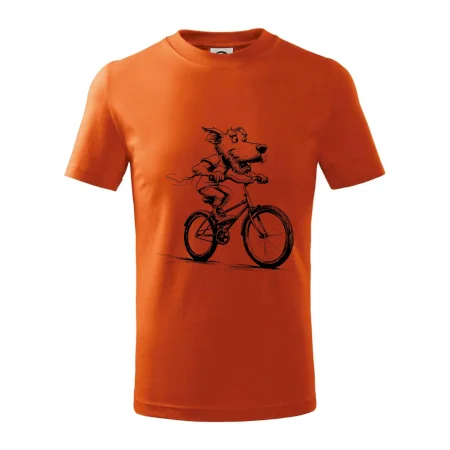 Pes na bicykli