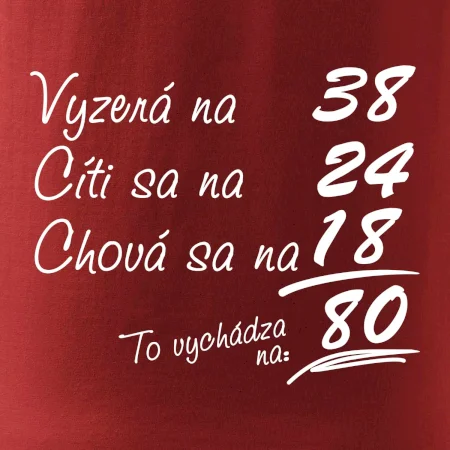 Vyzerá, cíti sa, chová sa - 80 rokov