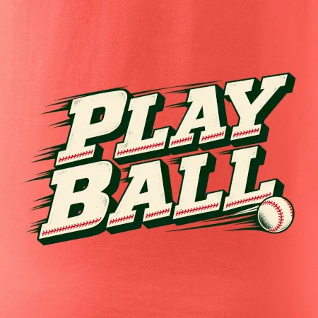 Play ball retro sportovní nápis