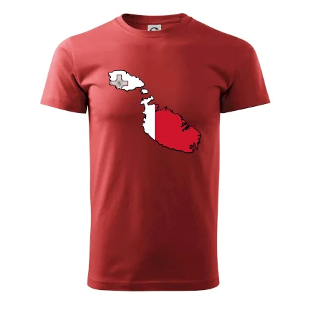 Mapa Malta s vlajkou