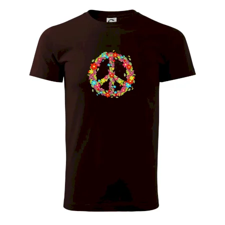 Peace symbol červené kvety