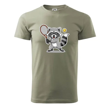 Mýval hrá tenis kreslený