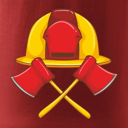 Hasičská helma a sekera