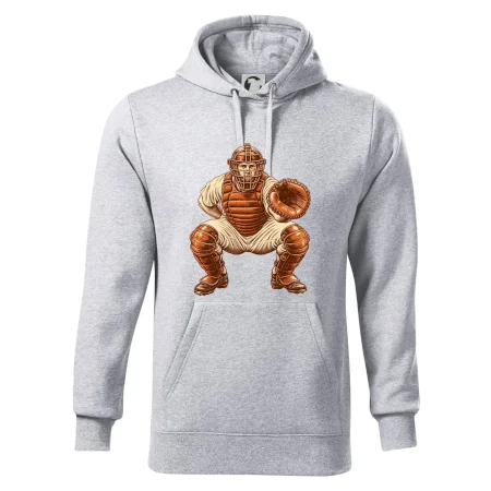 Baseballový catcher retro rytina