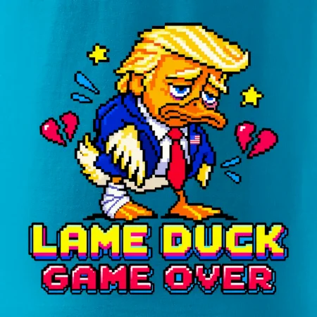 Trump lame duck pixel art game over