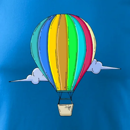 Teplovzdušný balón v oblakoch