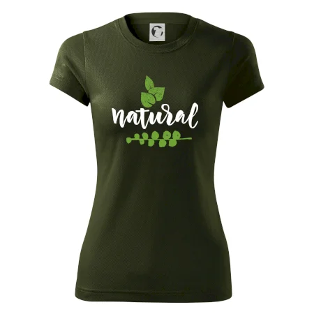 Natural - nápis v listoch