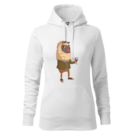 Alpaka s vínom muž
