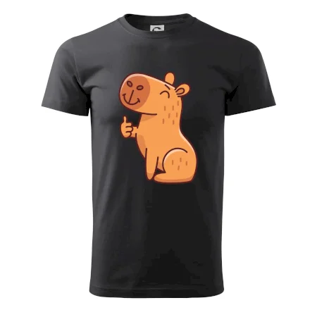 Kapybara s palcom hore