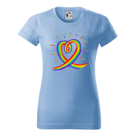 Srdce pride dúha kreslená